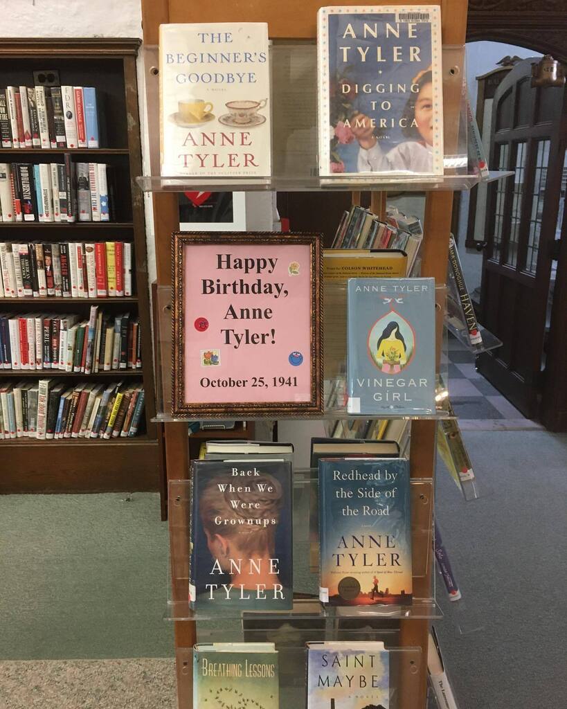 Happy birthday Anne Tyler!  Check out our display of her books!     