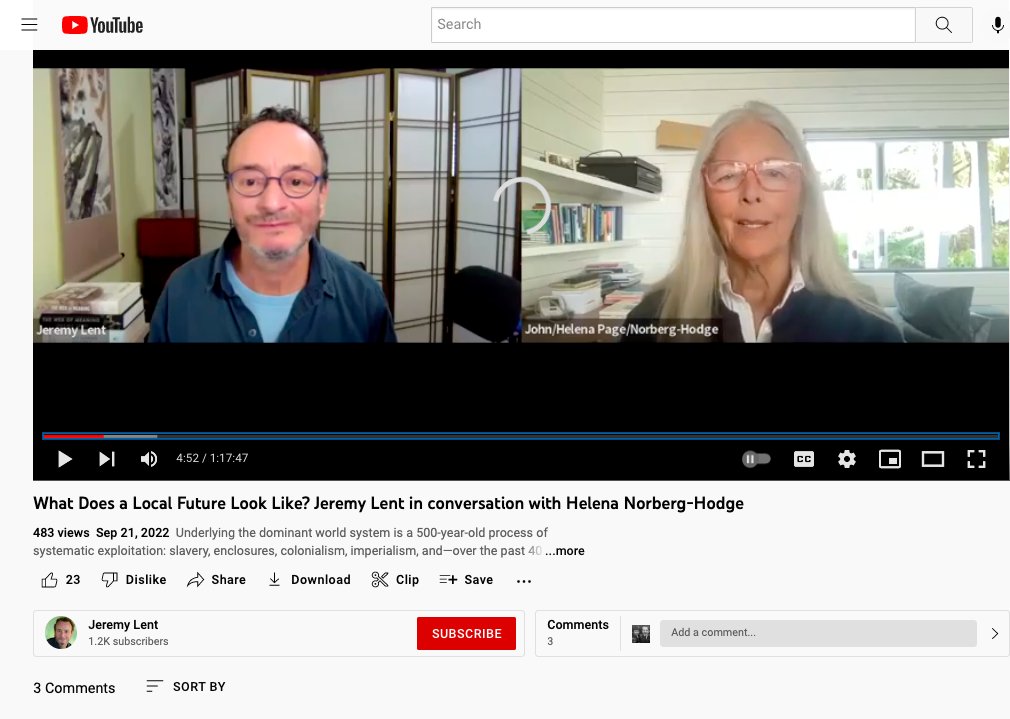 navigatefuture's tweet image. What Does a Local Future Look Like?
Evolving in Our Own Ecosystem

Jeremy Lent in conversation with Helena Norberg-Hodge

Watch the video here:
youtube.com/watch?v=IMqP6M…

Learn more about Jeremy:
navigatingourfuture.org/guest/jeremy-l…
