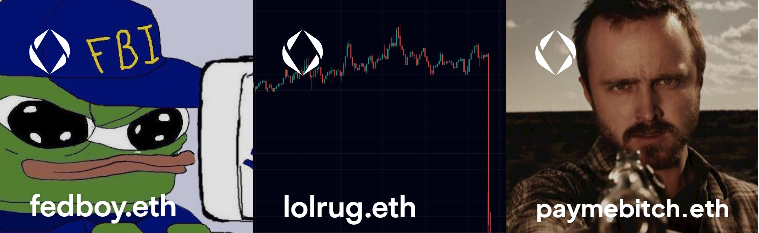 0.3 each for the next 3 days on these 3 domains :) fedboy.eth lolrug.eth paymebitch.eth Be my first sale?! $ENS