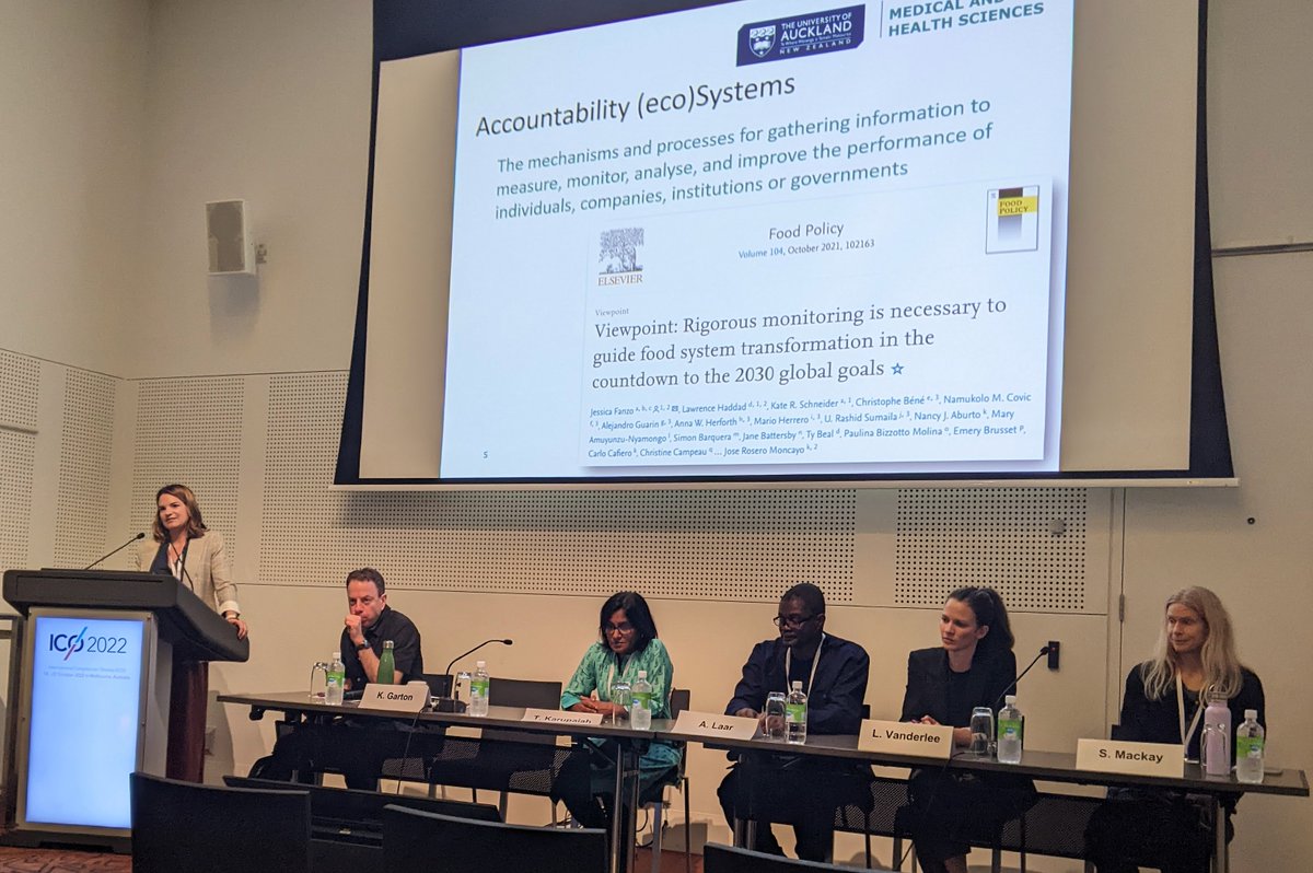 SpadesGrace's tweet photo. A galvanizing end to #ICO2022:
@kellygarton on the Accountability Pact as a means to connect and strengthen global food systems monitoring efforts
Also fantastic to learn about @_INFORMAS implementation in Canada (@LanaVanderlee) and Africa (@alaar) https://t.co/vGPQGo3eQU