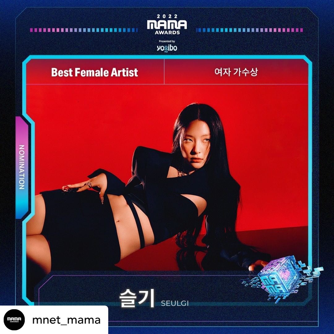 tvN_Asia's tweet photo. [#2022MAMAAWARDS] Best Female Artist Nominee l #seulgi #슬기

World’s No.1 K-POP Awards
2022 MAMA AWARDS
Red Carpet: 29-30 Nov, 15:00 (GMT+8)
Awards Ceremony: 29-30 Nov, 17:00 (GMT+8)

#tvNAsia #BestKoreanEntertainment #2022MAMAAWARDS #MAMAAWARDS https://t.co/jdWieak4yW