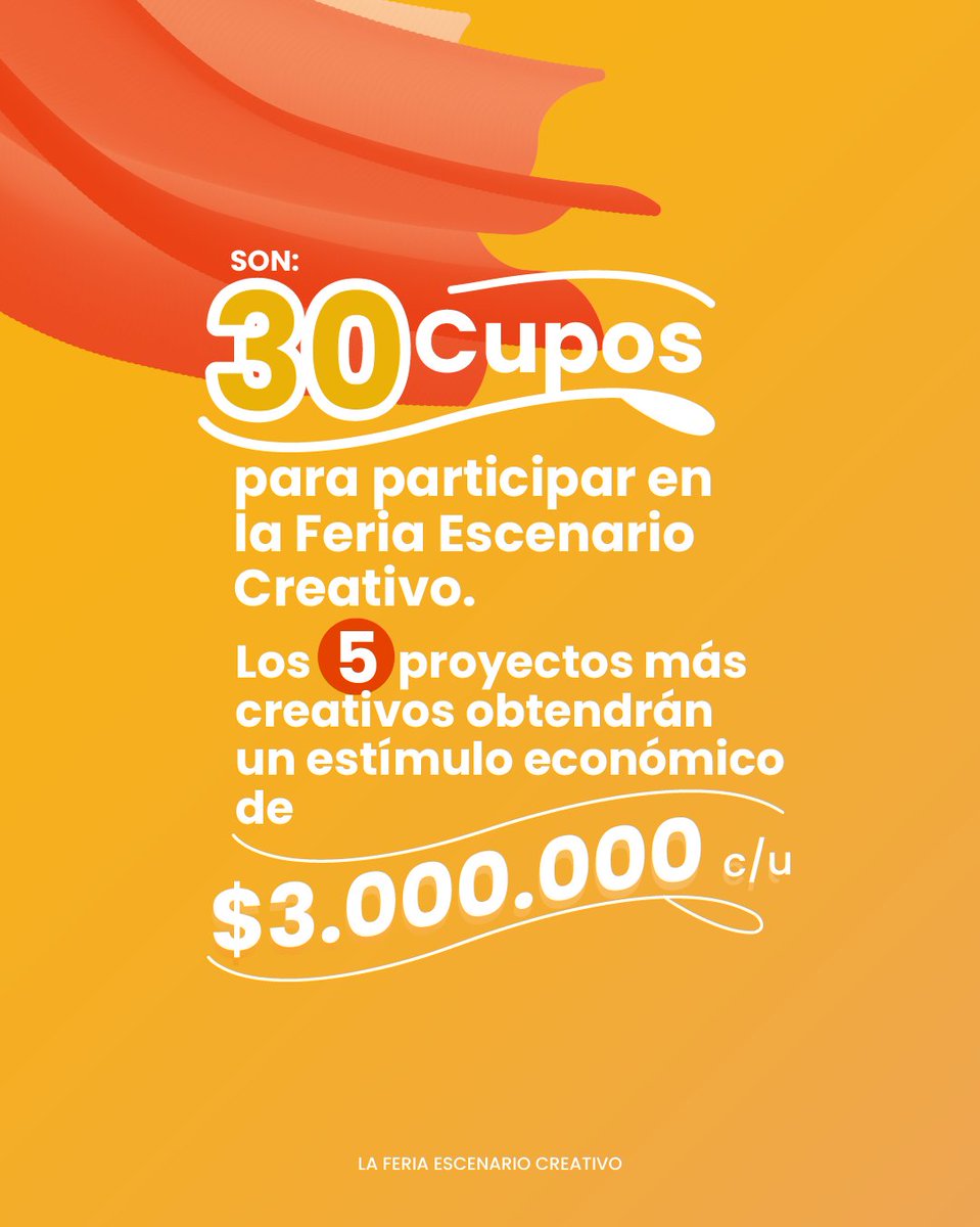 Fund_Convalores's tweet photo. Hasta el 11 de noviembre, se encuentra abierta la convocatoria para la feria #EscenarioCreativo que busca identificar, promover y estimular el trabajo de los emprendedores, contribuyendo a la circulación de sus iniciativas innovadoras.
#FundaciónConvalores #Convocatoria https://t.co/oQ8DhNxlwl