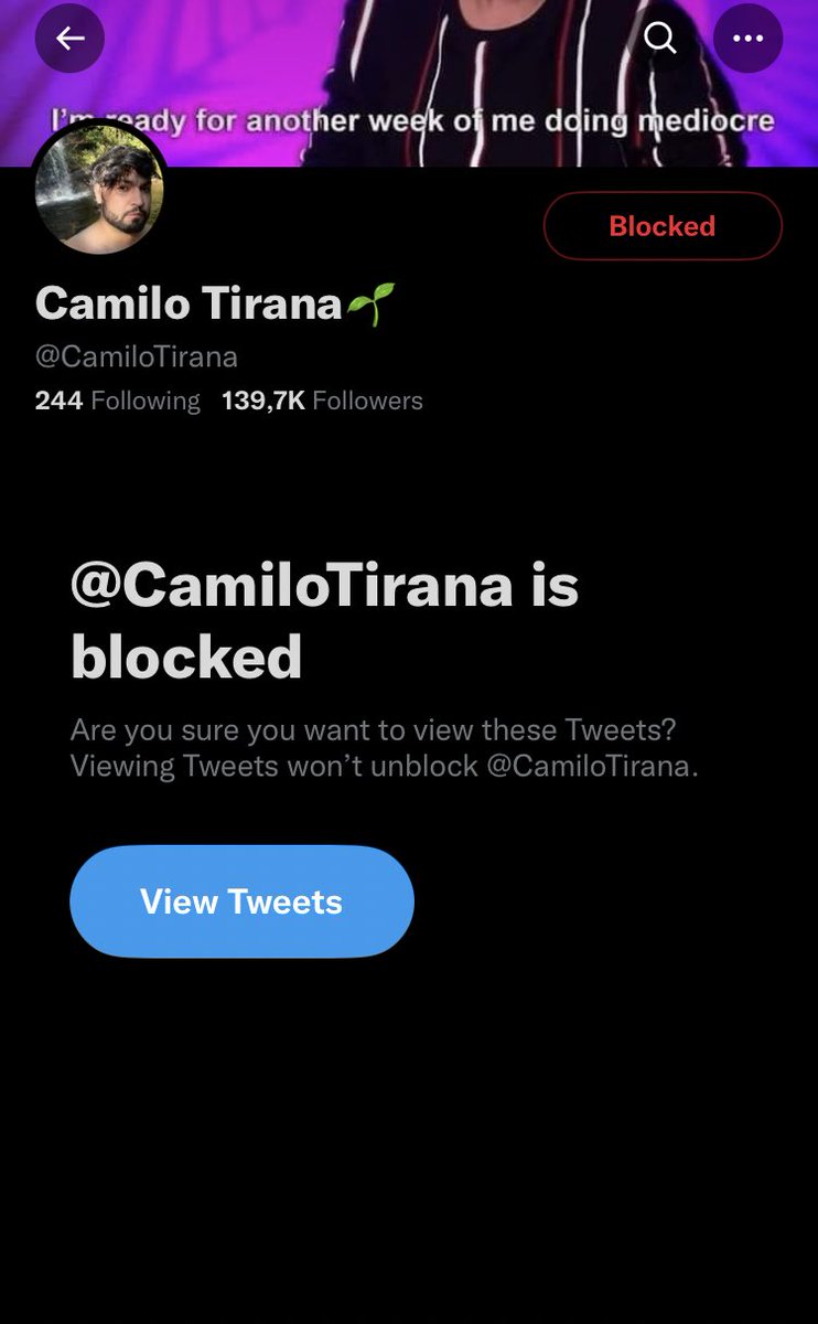 me dio mucha rabia no poder entrar al live de juanda, no sabía a quién bloquear entonces bloqueé a c4mil0 tr1anna