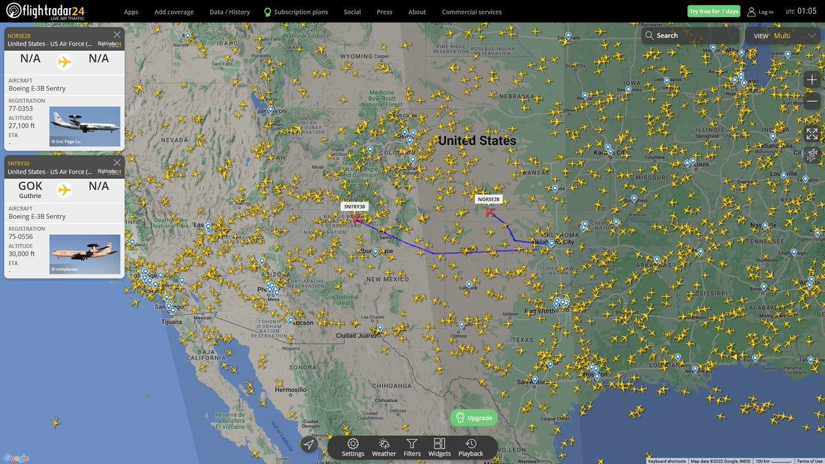 AIYeyENGDdJkjTr's tweet photo. Oct. 26, 2022
#Oklahoma City
#NORSE28 #AE11E1 USAF E-3B Sentry
#SNTRY30 #AE11D6 USAF E-3B Sentry https://t.co/Y4bHSSWY9I