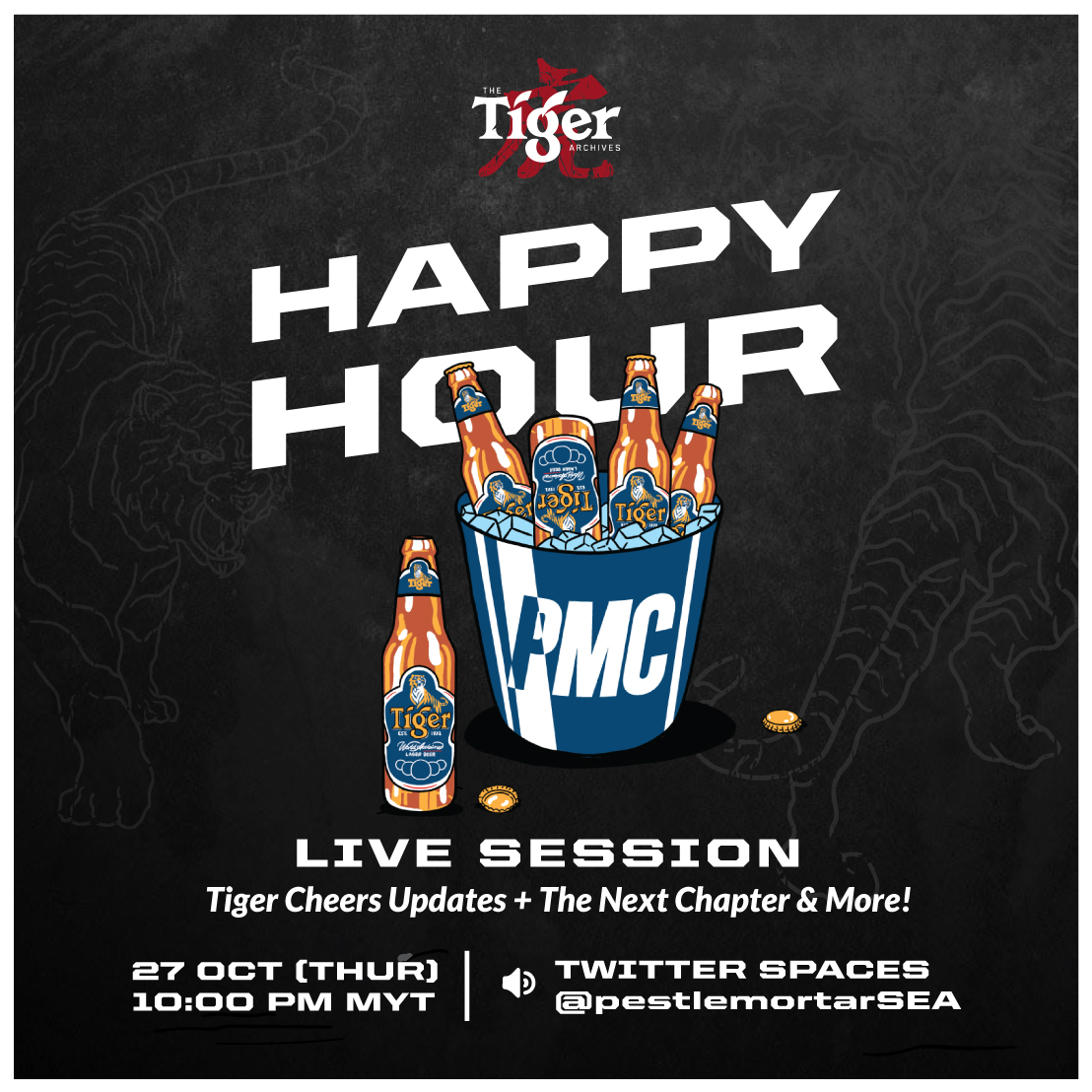 Hey Tigers! 🐯

Been a while since we last did one of these. 
Join us tomorrow 10pm MYT as we take you through some upcoming updates on Tiger Cheers, Collabs, Project updates and most importantly The Next Chapter! 🚀

#TheTigerArchives