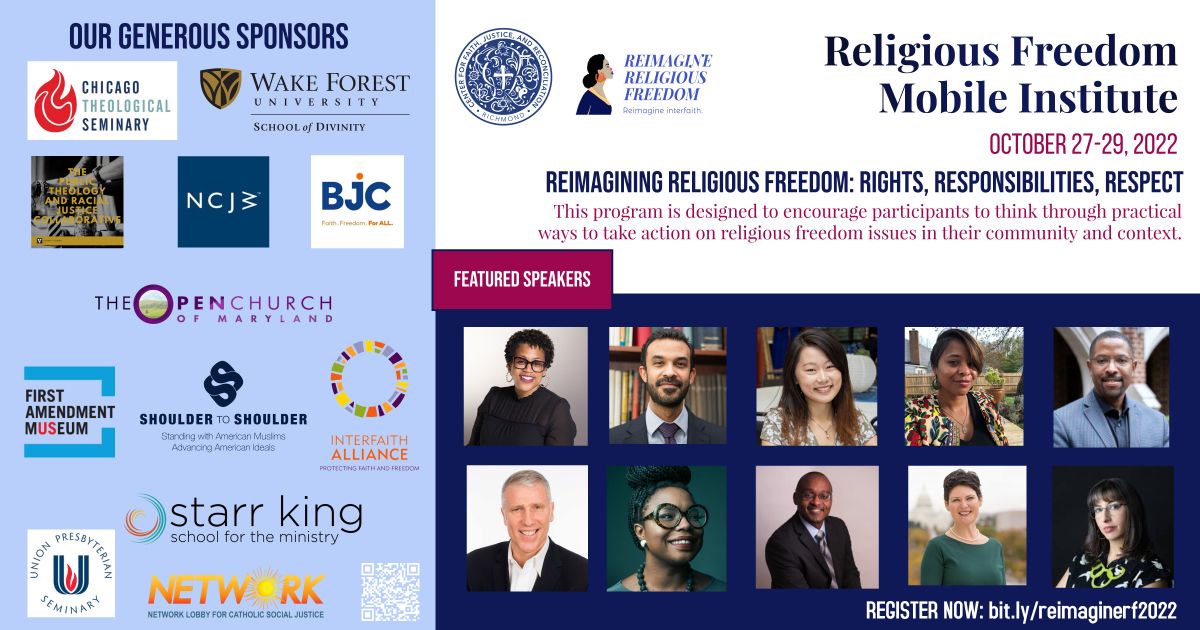 📢GET READY: #RFMI2022 is coming! Don't miss this power-packed Religious Freedom Mobile Institute hosted by <a href="/CenterforFaith2/">Center for Faith, Justice, and Reconciliation</a>. Registration is free and open to all. bit.ly/reimaginerf2022