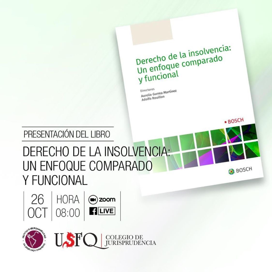 agurreamartinez's tweet photo. Book launch in Ecuador! 😊 🙏🙏 🥳 Todos invitados al evento de lanzamiento de este ilusionante proyecto. El evento, organizado por el @Institutoidf y la @USFQ_Derecho, tendrá lugar hoy a las 9pm de Singapur / mañana a las 8am de Ecuador/Colombia y 3pm de Madrid. Os esperamos! 😊 https://t.co/qk6T09xobh