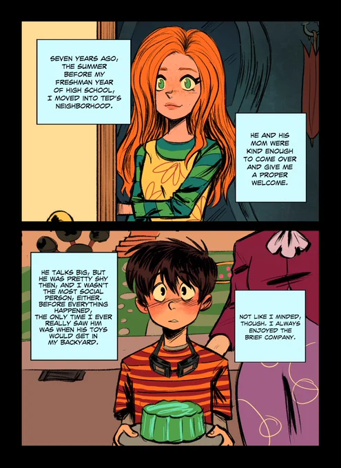 a lorax comic i did in 2019 (my bf did the last ted design) 