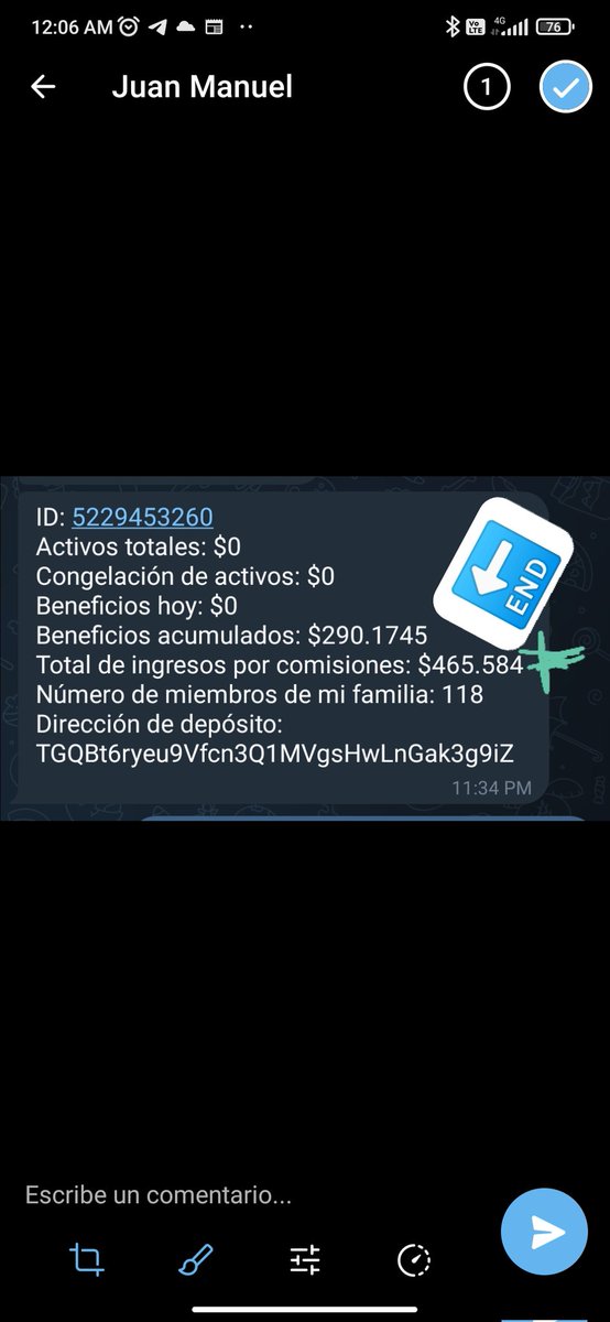 AuztronV's tweet photo. @FerminYzaguirr3 Buenas noches amiga. Si efectivamente cada vez que ellos aumenten sus ganancias también te beneficias. y te aparece reflejado en tus operaciones. Ejemplo https://t.co/IVqFHXyURq