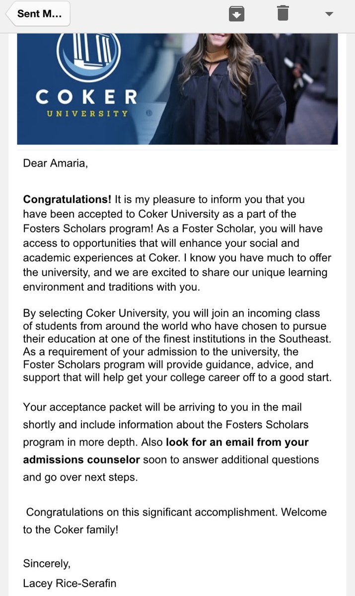 I want to thank God most importantly for my first acceptance letter, welcoming me into the Coker family!
<a href="/CokerUniversity/">Coker University</a> <a href="/Coker_WBB/">Coker Women's Basketball</a>