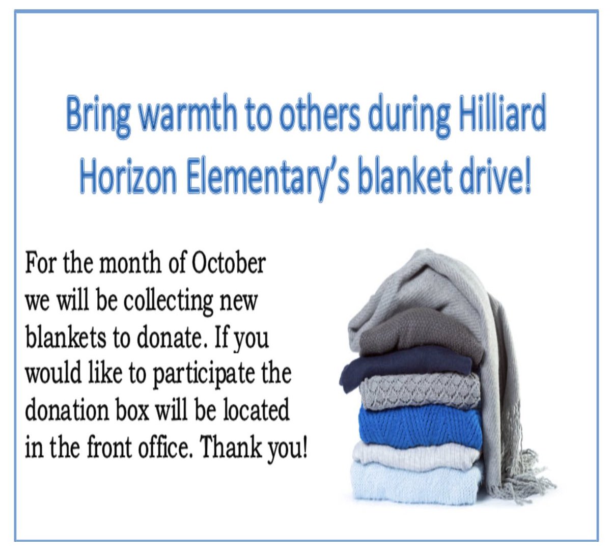 There’s still time to donate a blanket!