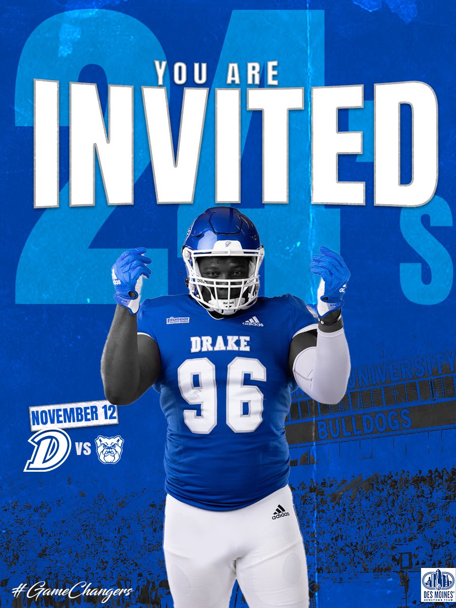 Thank you <a href="/DrakeBulldogsFB/">Drake Football</a> for the game day invite!!!