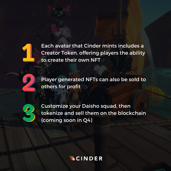 CinderNFT's tweet photo. 3️⃣ Things To Know When Creating in Cinder ⬇️

What's your favorite?! Let us know 🎊

#NFTSolana #CinderWorld #BlockchainGames https://t.co/wcfpVM5qT6