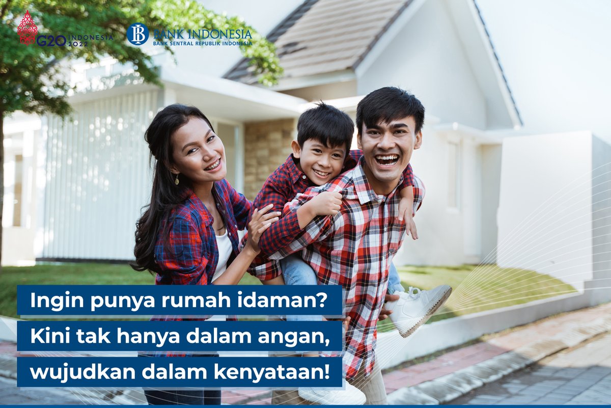 bank_indonesia's tweet photo. Ada kabar gembira bagi #SobatRupiah yg ingin punya hunian menggunakan KPR🏡 

Bank Indonesia melanjutkan pelonggaran ketentuan Loan to Value (LTV/FTV) utk kredit pembiayaan properti sampai dgn Desember 2023! https://t.co/pbFg2HuxRj