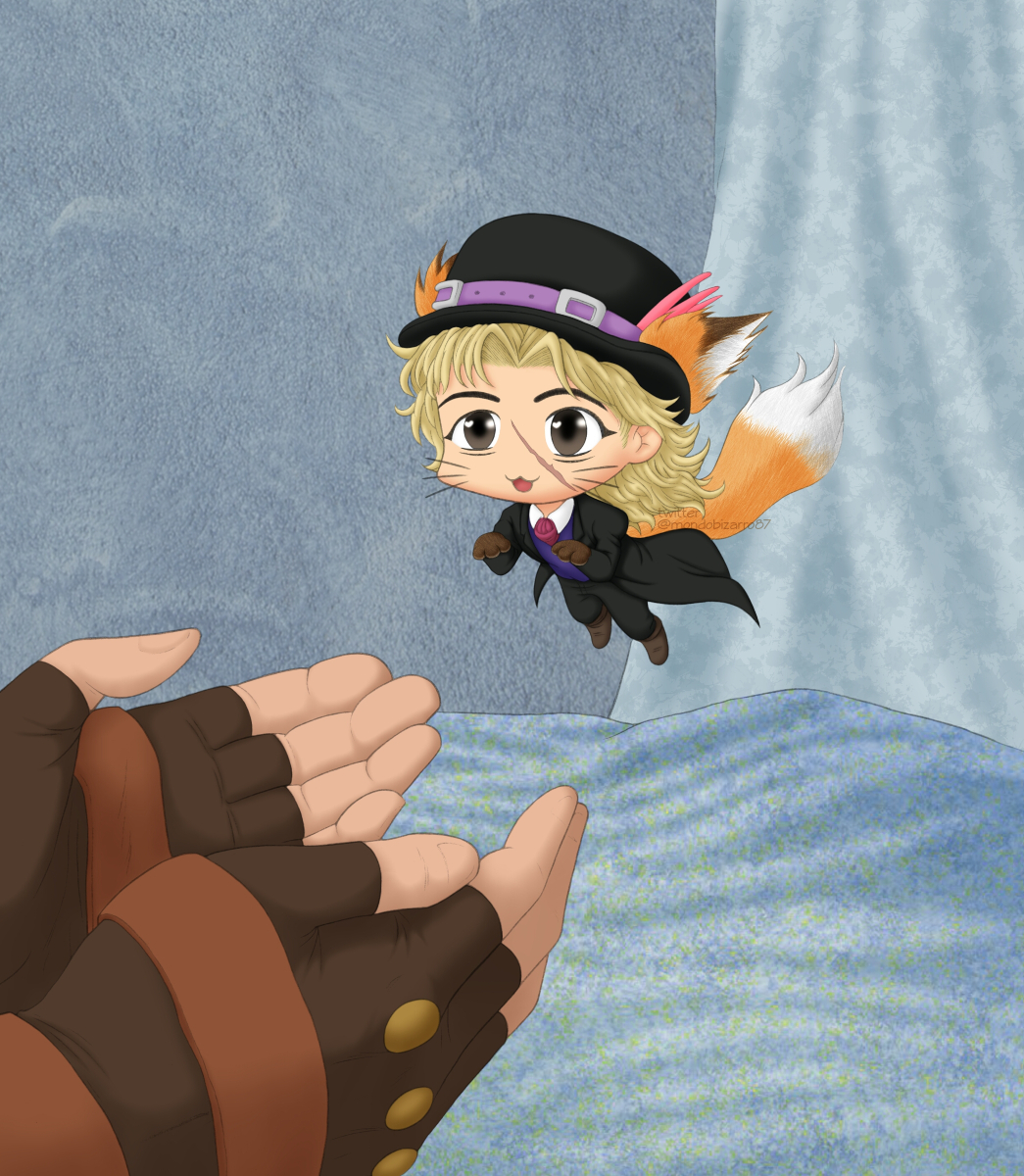 MondoBizarro87's tweet photo. 💕🦊💨💖
🥰🤲
キツネ��ピチャン~
#jonawagon #speedwagon #jonathanjoestar #jonaspeed #speedjona #ジョジョ #ジョナスピ #スピジョナ #ジョナスピジョナ #SJS #jjba #jojo #jjbafanart https://t.co/yzzxna5Oog