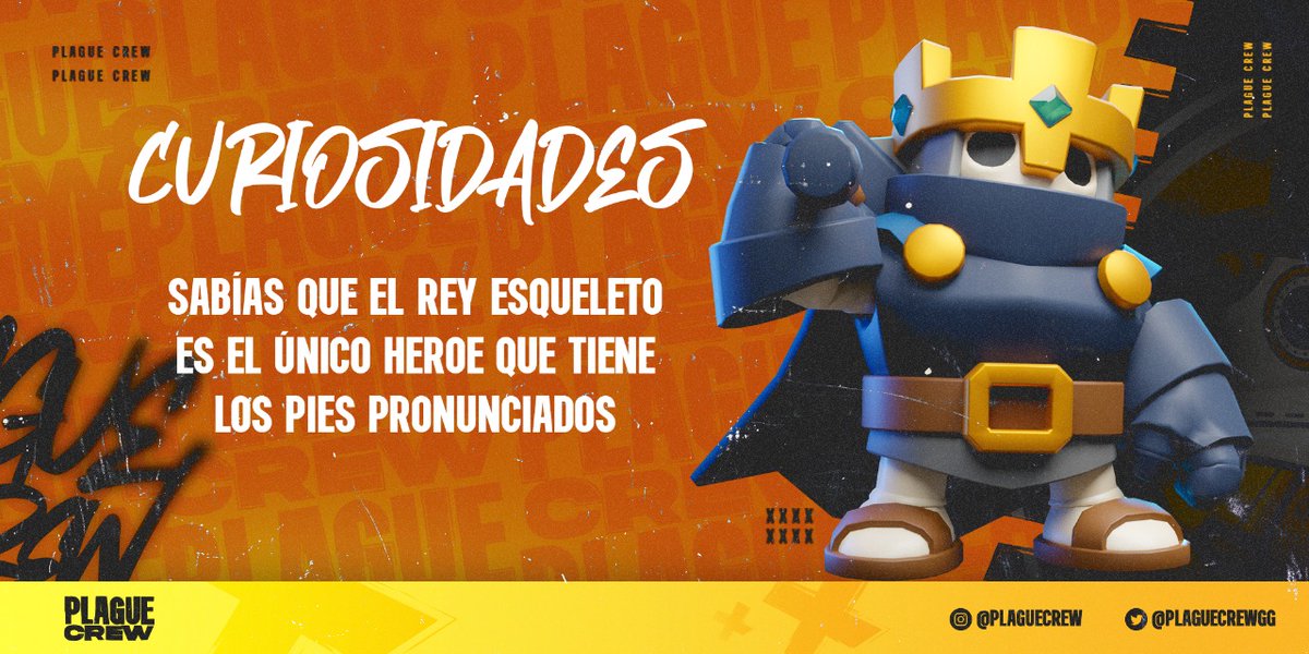 plaguecrew's tweet photo. #ClashMini ¿Sabías sobre esta curiosidad del Rey Esqueleto? 😮

Recuerda seguirnos en nuestras redes sociales #PlagueCrew 🟠⚫ https://t.co/VNsLVgsa75