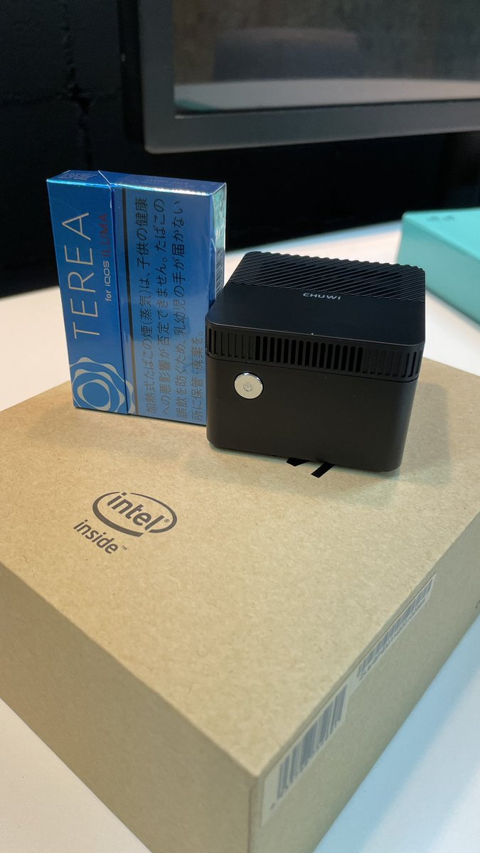 cabanari's tweet image. みてみて
うちの応接？会議室？のパソコン
かわいすぎる☺️
#chuwi
#ツーウェイ
#LarkBox