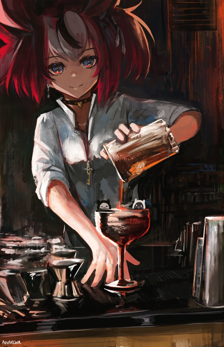 ハコス・ベールズ 「Bartender#BaelzBrush #HOLOctober 」|advarcherのイラスト