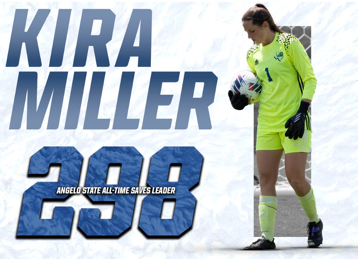 Angelo State Athletics (@angeloathletics) on Twitter photo 🚨ɴᴇᴡ ʀᴇᴄᴏʀᴅ ᴀʟᴇʀᴛ🚨
With a save in the 66th minute, Belles goalkeeper Kira Miller has recorded her 298th career save, the most in <a href="/BellesSoccer/">Angelo State Women’s Soccer</a> program history! #RamEm 🚨ɴᴇᴡ ʀᴇᴄᴏʀᴅ ᴀʟᴇʀᴛ🚨
With a save in the 66th minute, Belles goalkeeper Kira Miller has recorded her 298th career save, the most in <a href="/BellesSoccer/">Angelo State Women’s Soccer</a> program history! #RamEm