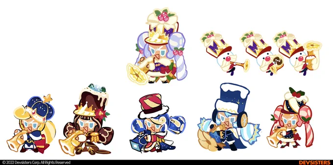 #쿠키런 #cookierun 마시멜로우맛 쿠키 크리스마스 코스튬 시안들 