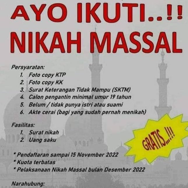 Di pati ada nikah masal...!!!
