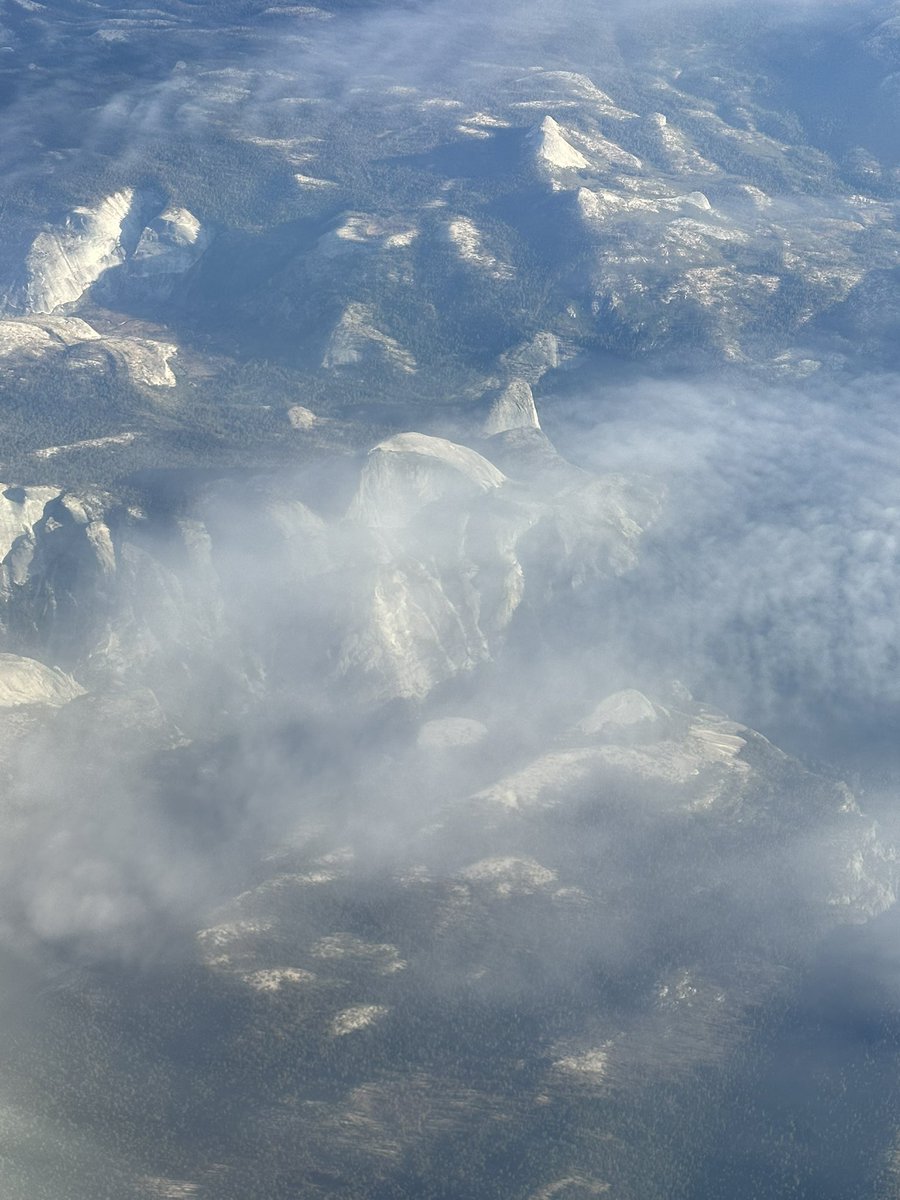 Late afternoon fly over half dome. #yosemite.