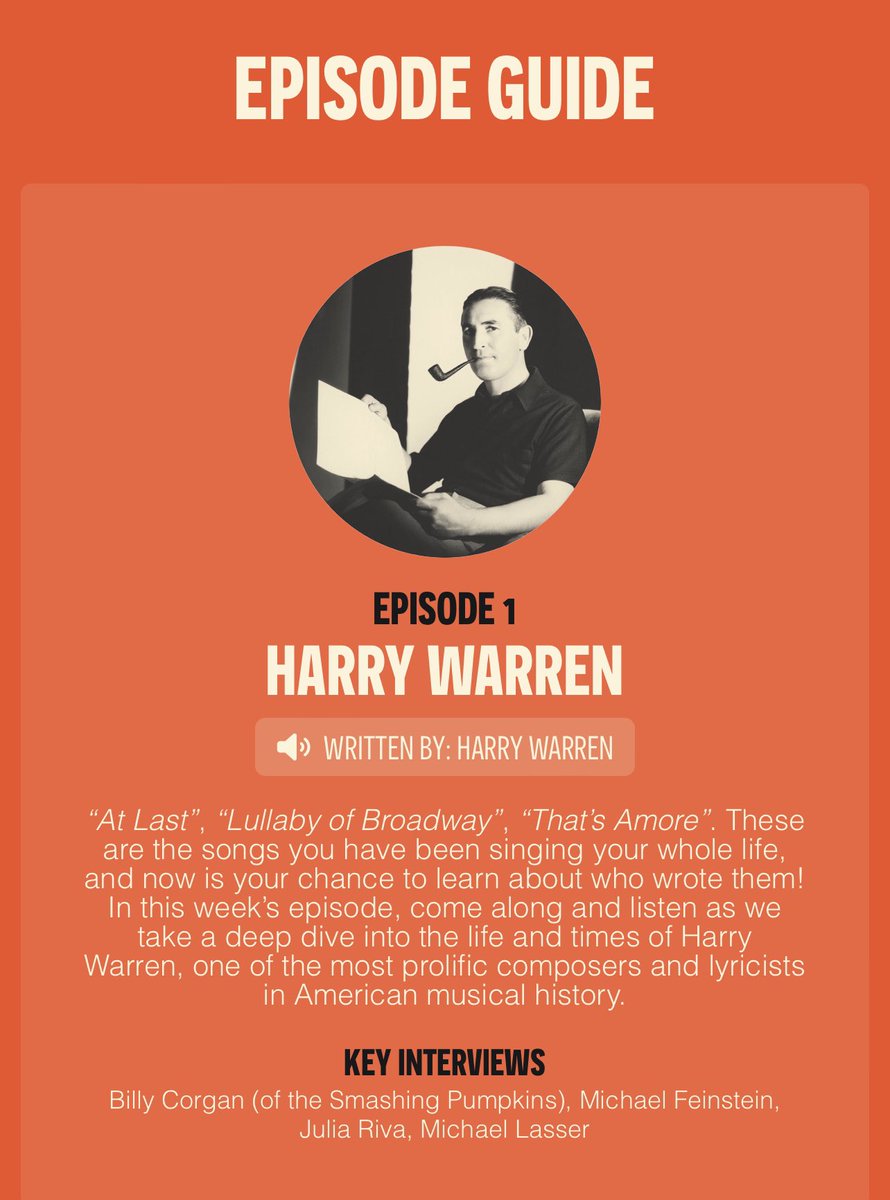 exploitsofharry's tweet image. Thanks to everyone who made #HarryWarren #Episode1 in #settingthestandardpodcast @WarnerChappell