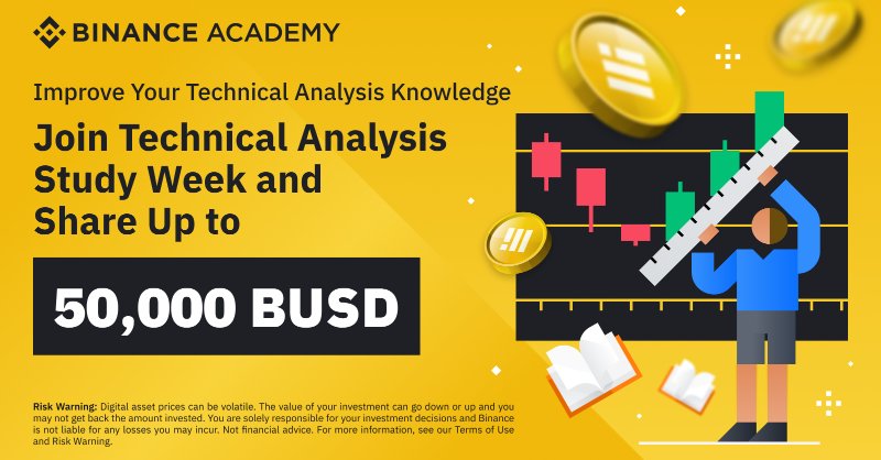 binance's tweet photo. Join the #Binance Academy Technical Analysis Study Week and share up to 50,000 $BUSD!