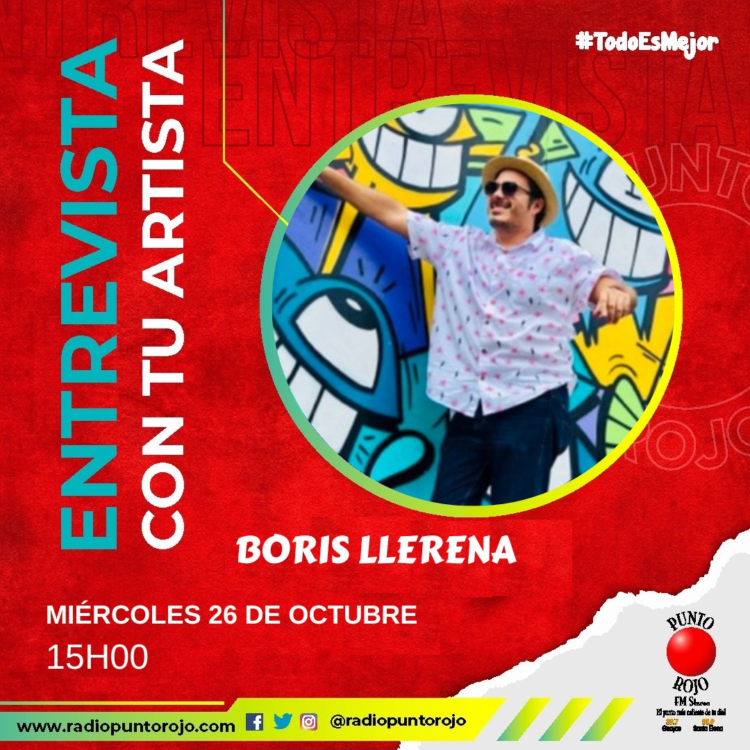 Mañana en #AlRojoVivo nos acompañará BORIS LLERENA @BorisLlere