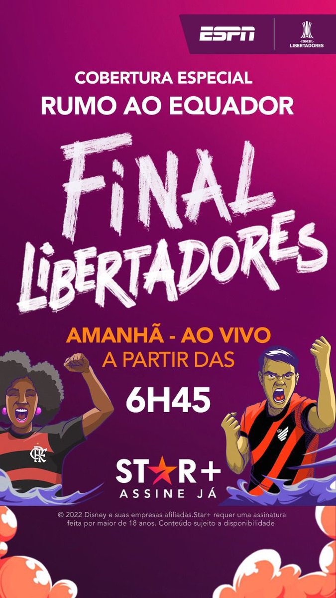Rumo a final !!!  Fã do esporte não vai perder nada!!
#ESPNnoStarPlus