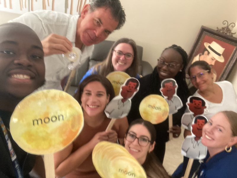 LoriCanning's tweet photo. Are you an IFL @IFLearning tutor school?  Please join me in thanking the IFL ELI tutors for making #readfortherecord Nigel and the Moon storytelling props for your PK-K teachers and thanks to @Mariaphubbard2 for designing with her artful vision.  #browardreads https://t.co/8DJ0jkP7jS