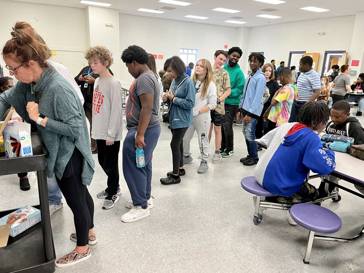 WestJrHighFCPS's tweet photo. A major shoutout goes to our 7th-grade students for earning the first Peace Day incentive this year at WJHS for their consecutive days of outstanding behavior.💜🦁💛#LionsFirst #LionsHeart #LionFamily #PBIS https://t.co/H1aQnFXU6d