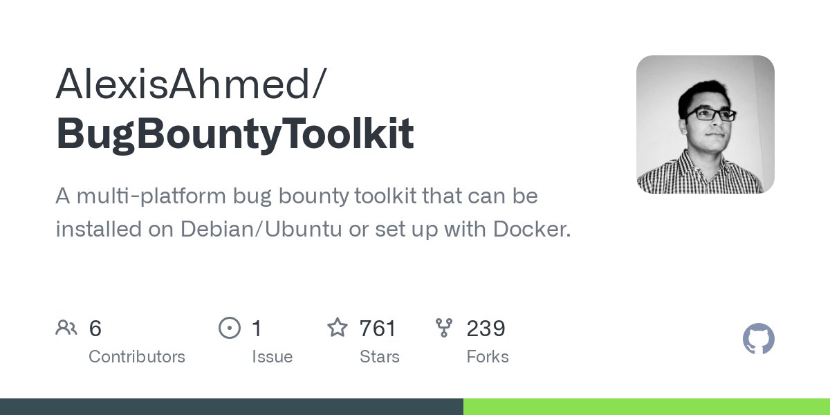 A multi-platform bug bounty toolkit that can be installed on Debian/Ubuntu or set up with Docker. github.com/AlexisAhmed/Bu… #Pentesting #bugbounty #CyberSecurity #Infosec