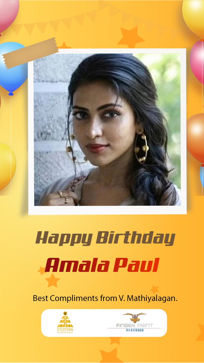 Etceteraenter's tweet photo. Wishing a Very Happy Birthday to the beautiful @Amala_ams 🎂🎈💕

@MathiyalaganV9 
@Fingerprintpic https://t.co/IkljfZ2a2c