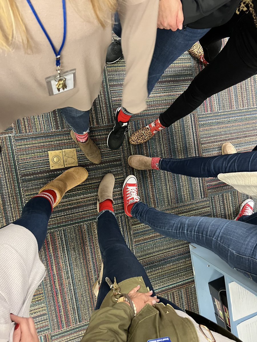 Red Ribbon Week <a href="/TheCreekBCMS/">TheCreekBCMS</a> wearing red socks!#IWISHYOUMORE