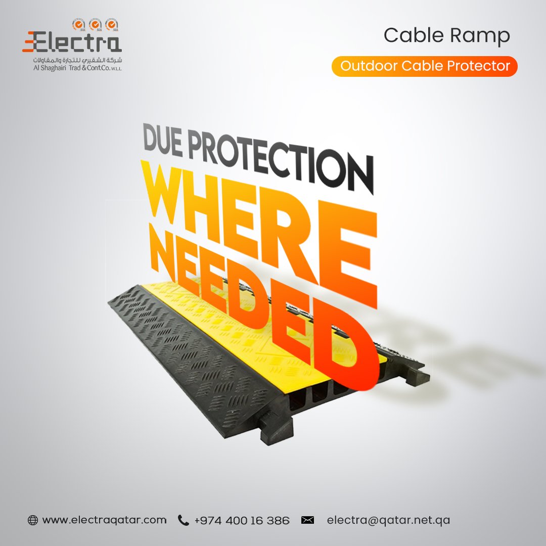 electraqatar1's tweet image. Protect your cables and yourself from tripping hazards with our sturdy &amp;amp; sophisticated Cable Ramp. Say yes to safety with #Electra!
.
👉 𝗖𝗼𝗻𝘁𝗮𝗰𝘁 ☎️ : +97440016386
electraqatar.com

#cableramp #cableramps #cablerampprotectors #cableramping #doha #Qatar