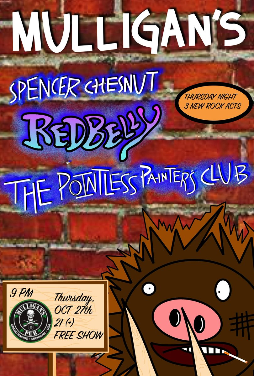 thepaintersclub's tweet photo. This Thursday! Come out to Mulligans in Grand Rapids, and watch us perform most of our upcoming album! https://t.co/Fe1XYsn4sU