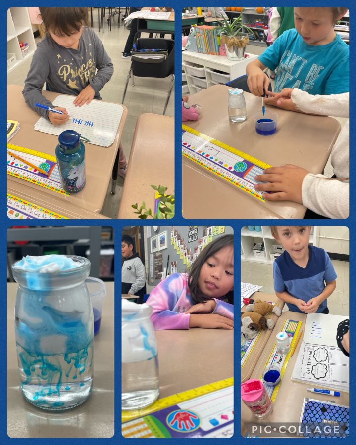 With Mrs. Makkituq 2/3MM guessed how many drops of water could be added to a cloud before it rains. So much fun hands on learning! ☔️ #BSDSchools #science #handsonlearning #bdnmb