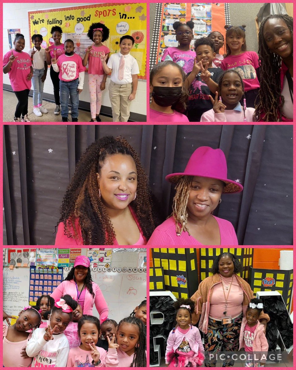 YvonneMThornton's tweet photo. It’s Pink Tuesday at The Parks💞 Students and staff wore pink to recognize breast cancer awareness. We also wore pink @RPM_ISSD because drugs stink #RedRibbonWeek22
@LancasterISD https://t.co/vXx4sR6IZ2