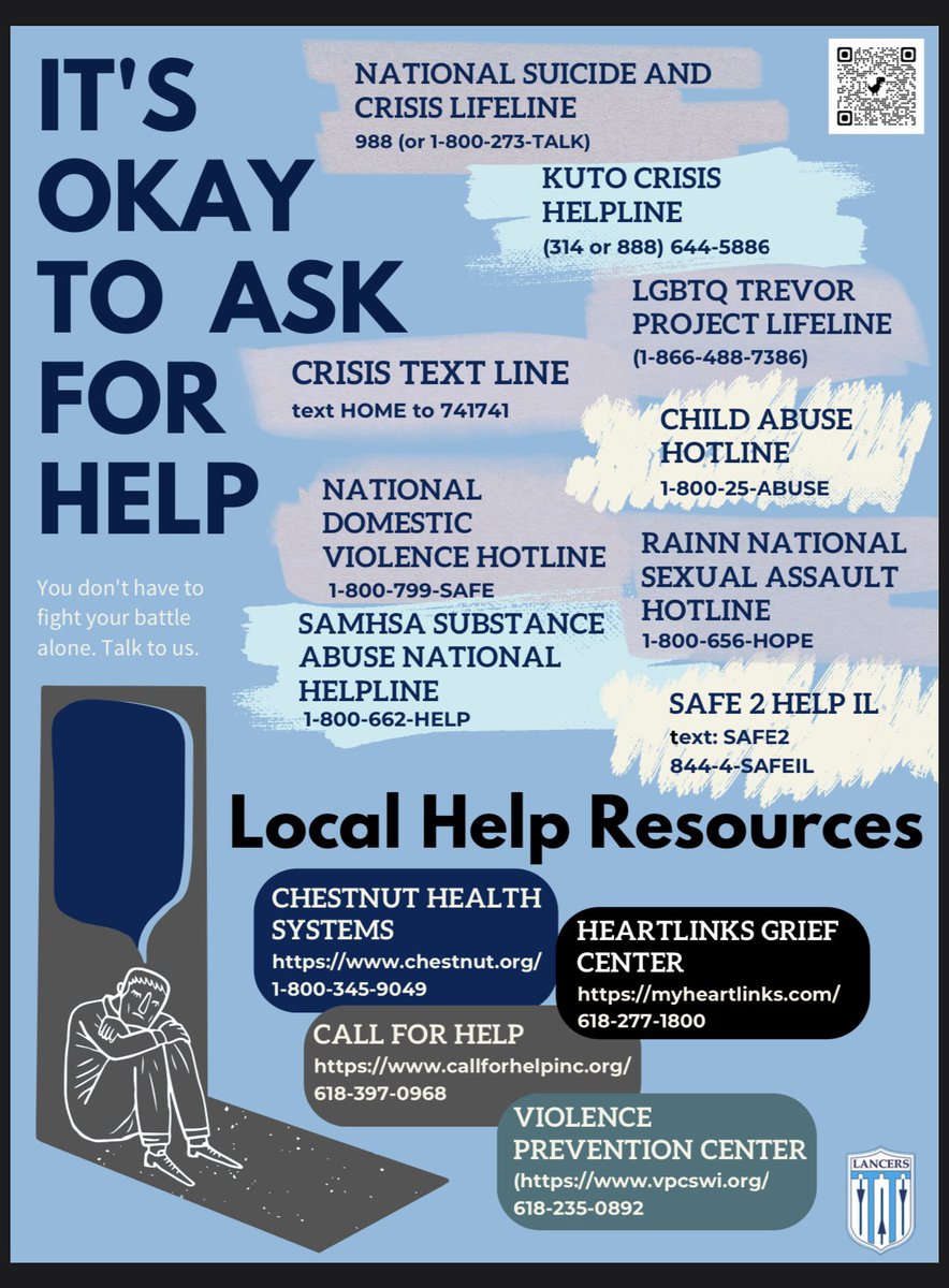East_SocialWork's tweet photo. It is ok to not feel ok and it is absolutely ok to ask for help! Know your resources! https://t.co/sWoUE42k8G