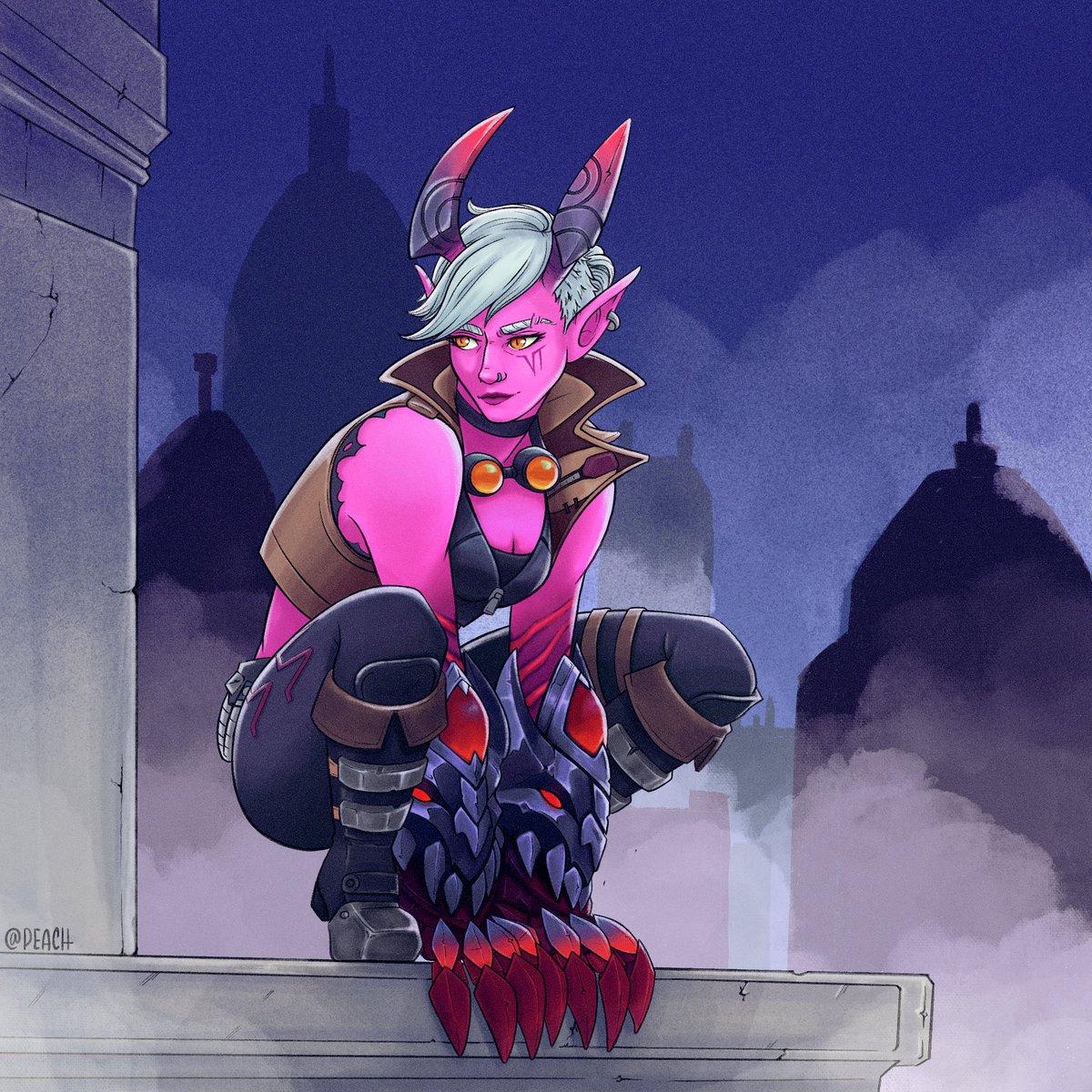 PeachesPlace's tweet photo. Demon Vi 😈

#LeagueOfLegends #ArtofLegends #arcane #arcanefanart #vi #piltoversfinest https://t.co/S0WWYfOy4Q