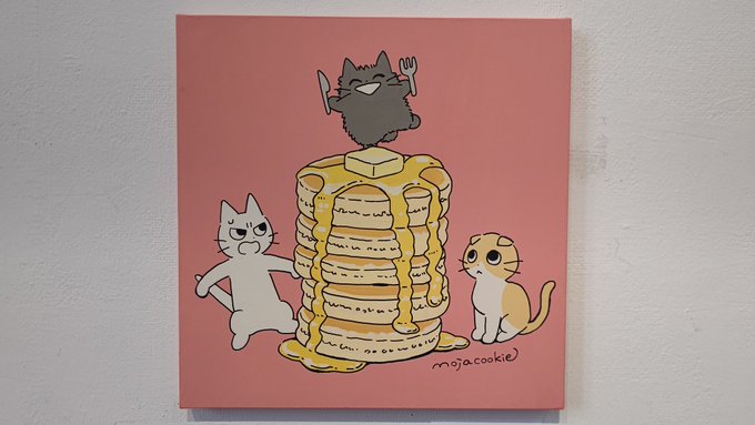 カロリーがカロリーが…と心配してしまうしかるねこさん
#しかるねこ原画展2 