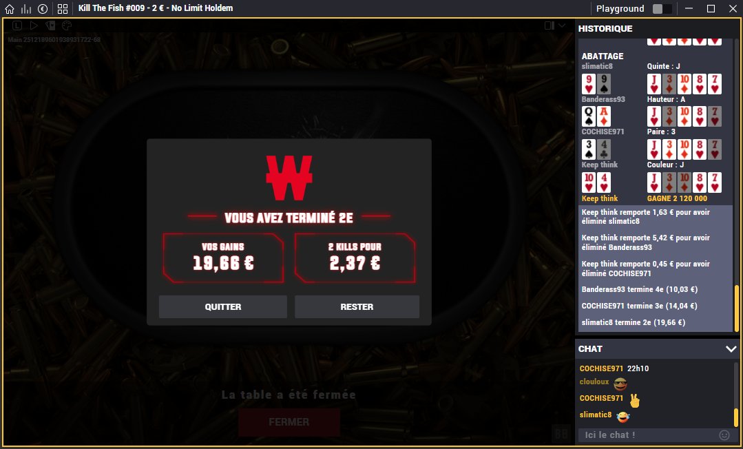 MonLeeTv's tweet photo. 2e mais partout cette nuit, mais je suis quand même tombé sur un #EXPRESSO  1€  pour 100€   la #Bankroll remonte a 99,54€ #winamax #poker #pokerfr #twitchfr #Youtuber https://t.co/d5UTVPr8SJ