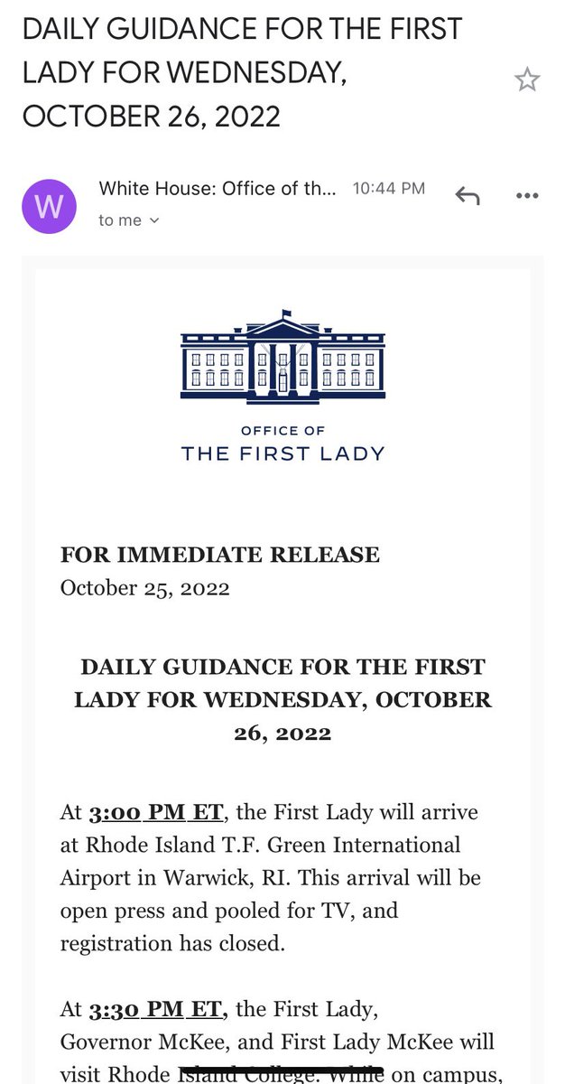 Why do I get more press releases and “daily guidance” on Jill Biden’s schedule than I do on Joe Biden’s schedule? It’s odd…