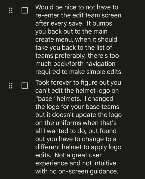 Debris44_'s tweet photo. @AxisFootball hey guys having fun with the game.  Need to provide some feedback though for PS version.   Not sure how else to submit them but I'm having fun, you guys have put a lot of love into this game. https://t.co/lWiQ4XAOsp