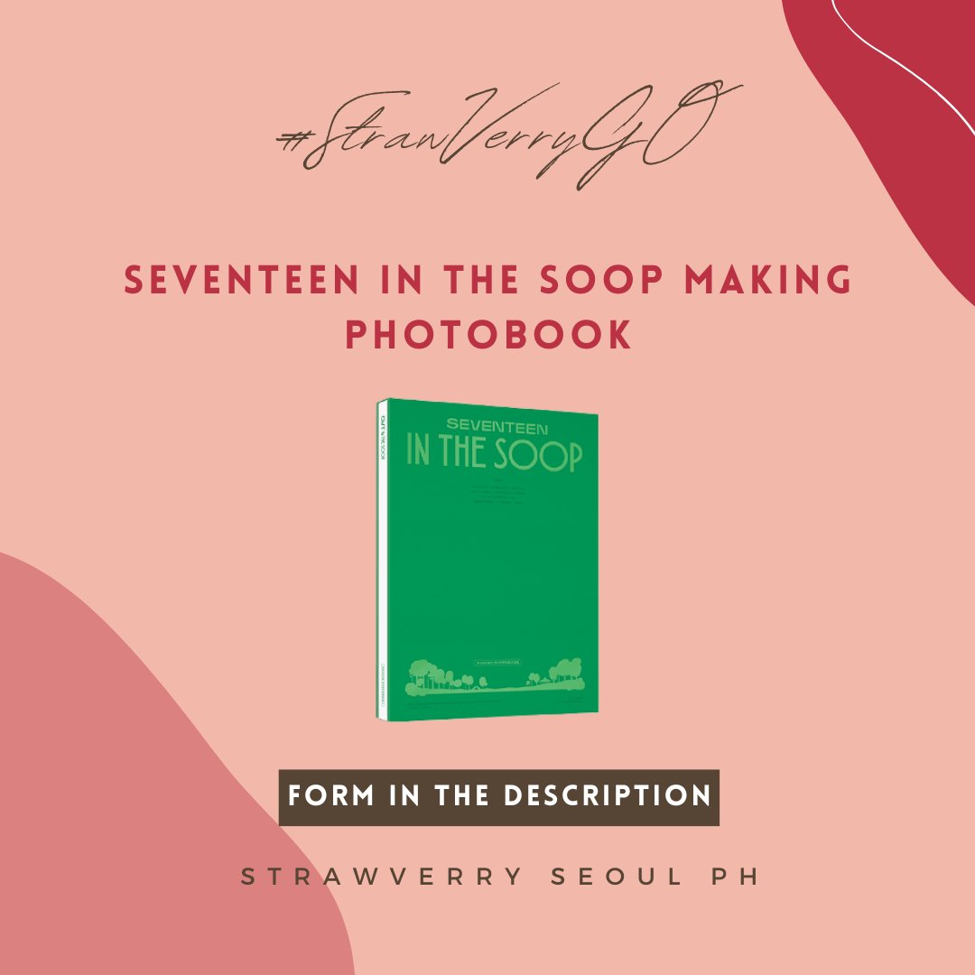 StrawVerrySPH's tweet photo. #StrawVerryGO | PH GO

Please help RT!

📀SEVENTEEN IN THE SOOP MAKING PHOTOBOOK
💸Weverse ₱1,360 + LSF
🎁WITH FREEBIES
🚢NORMAL ETA
📅DOP: NOV 25

Order Form: https://t.co/NdOVBBfjoU https://t.co/k5uznByFG7