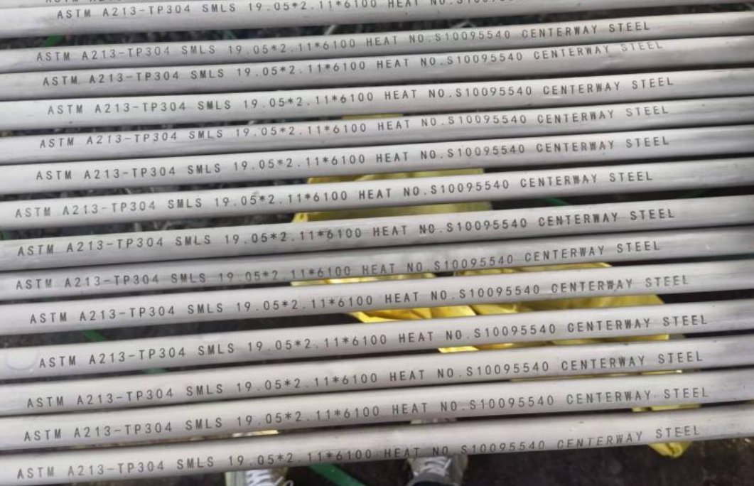 Stainless Steel Seamless Tube-Centerway Steel:
✨Tough
✨Long-lasting
✨Indestructible!

ASTM A213 TP304 inspection before shipment.🚢