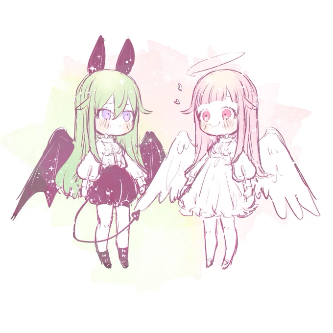 天使と悪魔なえむちゃんと寧々ちゃん 