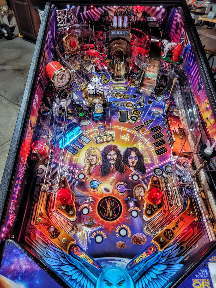 Mad_Pinball's tweet photo. This one is ready to sell!. The previous owner modded this machine to the max! Customer shooter rod, painted coin door trim, action button magnet, backbox ticket decals, art blades, Insider Connected and all of those toys that you see on the playfield!
E-mail jeff@madpinball.com https://t.co/CToVbCXXAA