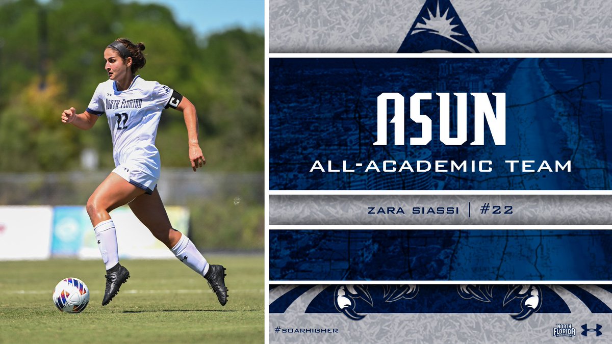 OspreyWSOC's tweet photo. That's our captain ❕
Congratulations on @ASUNSoccer All-Academic honors, @zarasiassi 👏
#SoarHigher // #SwoopFC https://t.co/4AGv9Eip2p